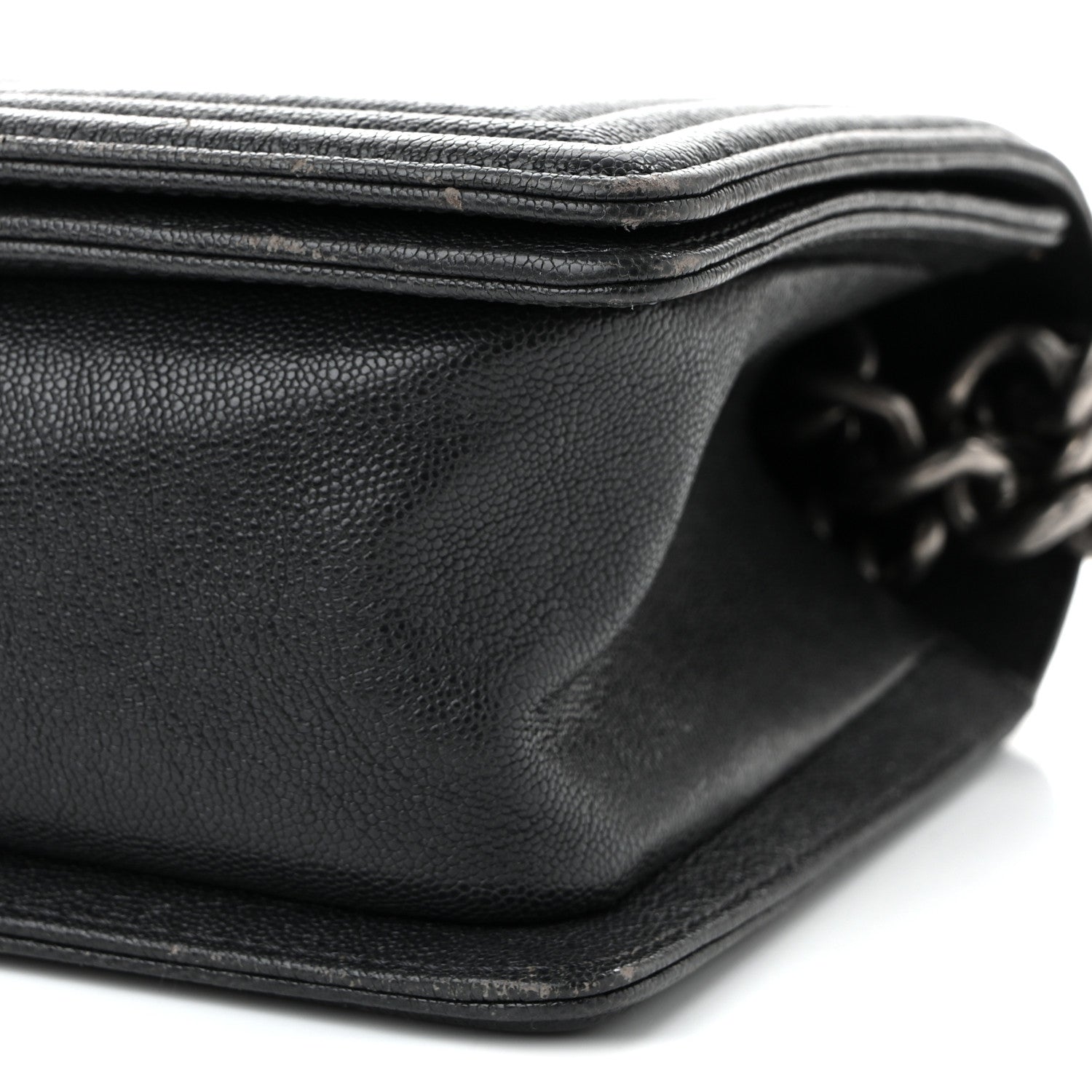 Chanel Caviar Quilted Medium Boy Flap Dark Grey 10 of 11