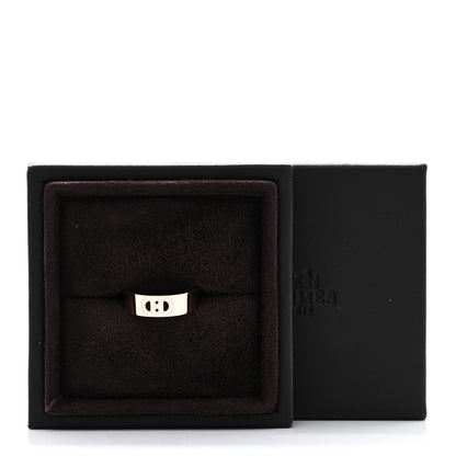 Hermes 18K Rose Gold Diamond PM H D'Ancre Ring 53 6.5 5 of 5