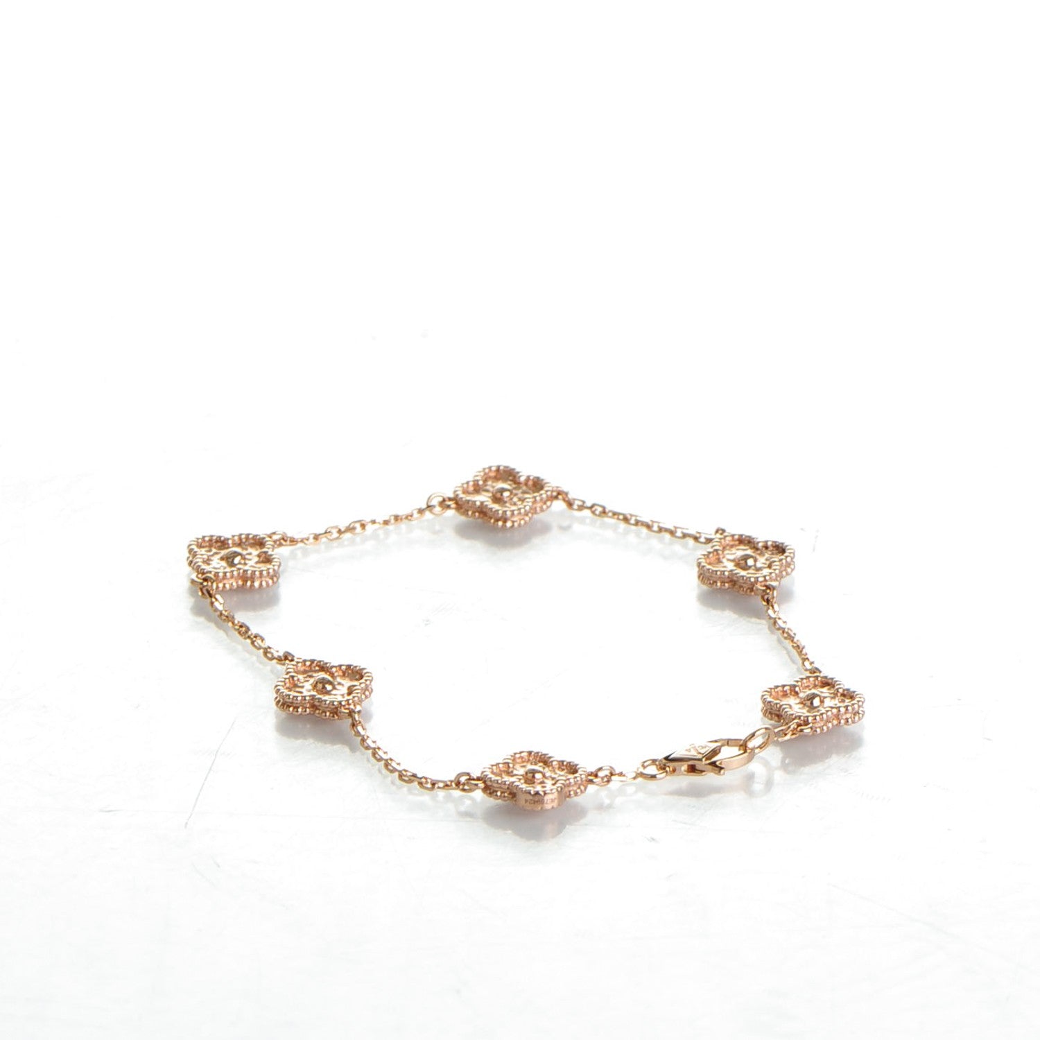 Van Cleef & Arpels 18K Rose Gold 6 Motifs Sweet Alhambra Bracelet 3 of 6