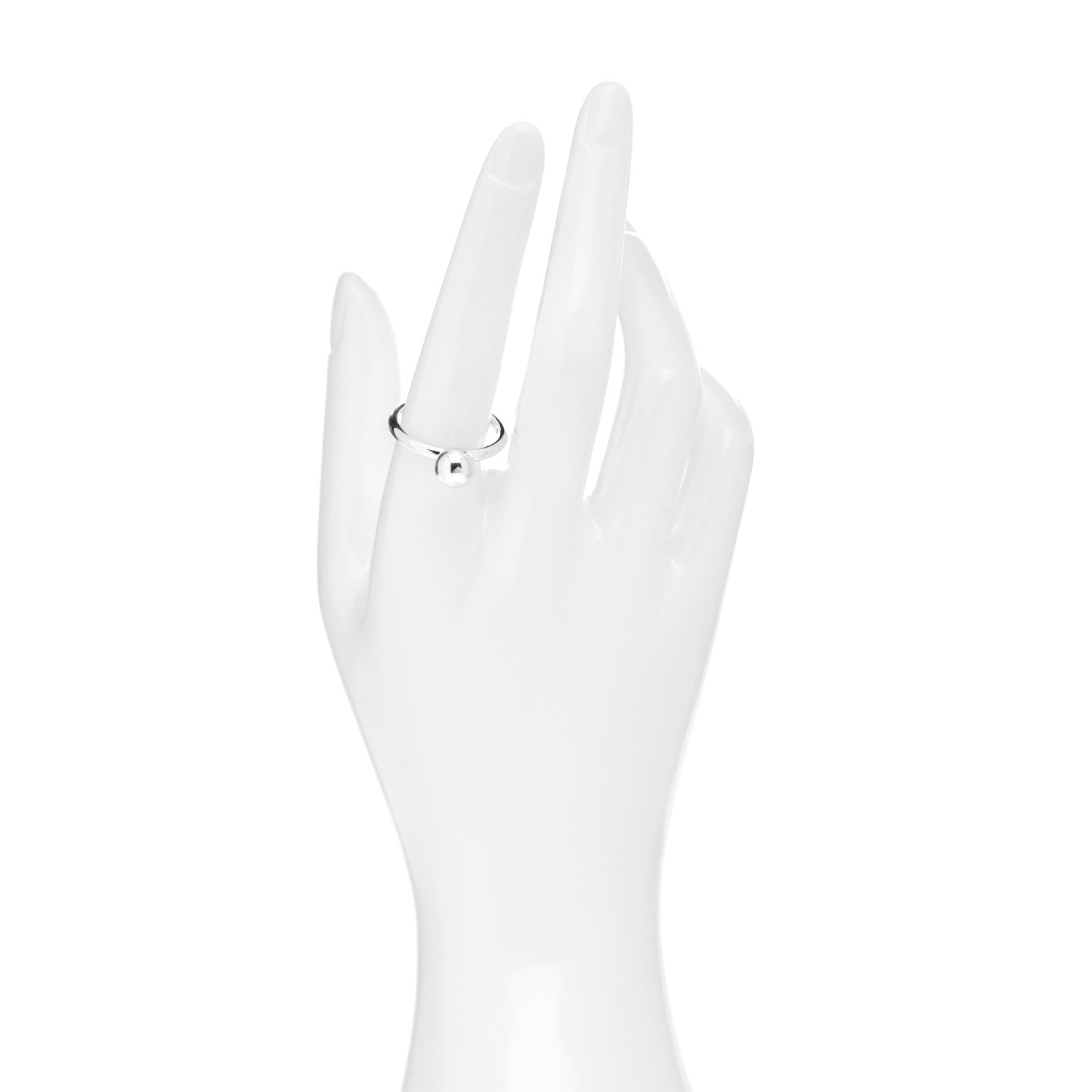 Tiffany Sterling Silver 8mm HardWear Ball Ring 58 8.5 2 of 5