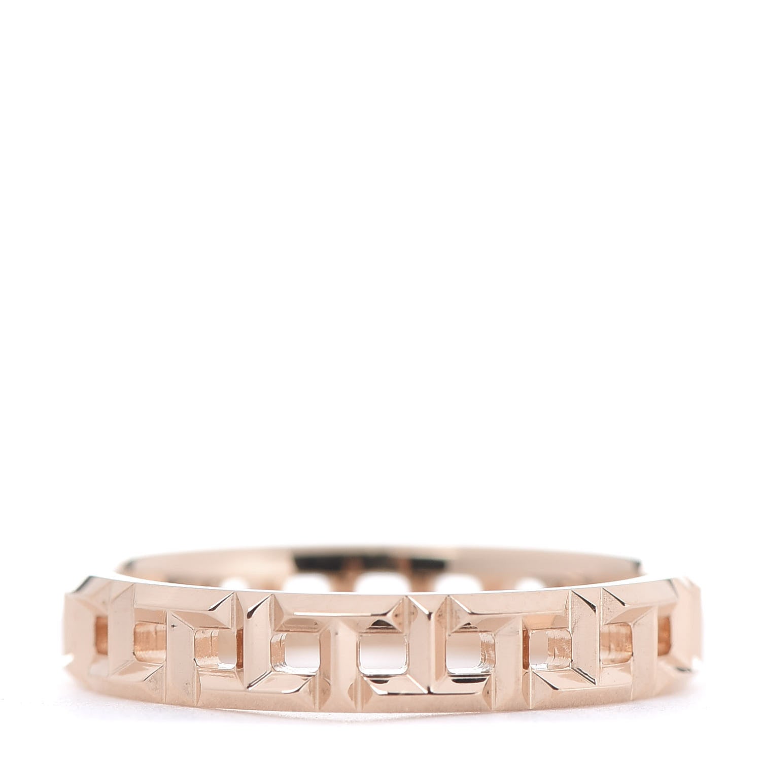Tiffany 18K Rose Gold Narrow T True Ring 49 5 1 of 4