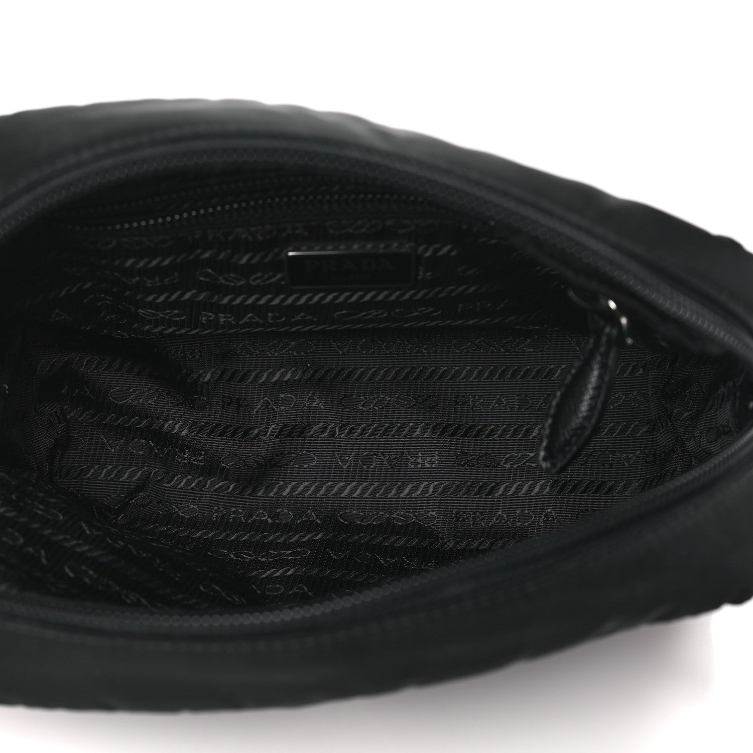 Prada Re-Nylon Saffiano Pouch Wristlet Black 5 of 8
