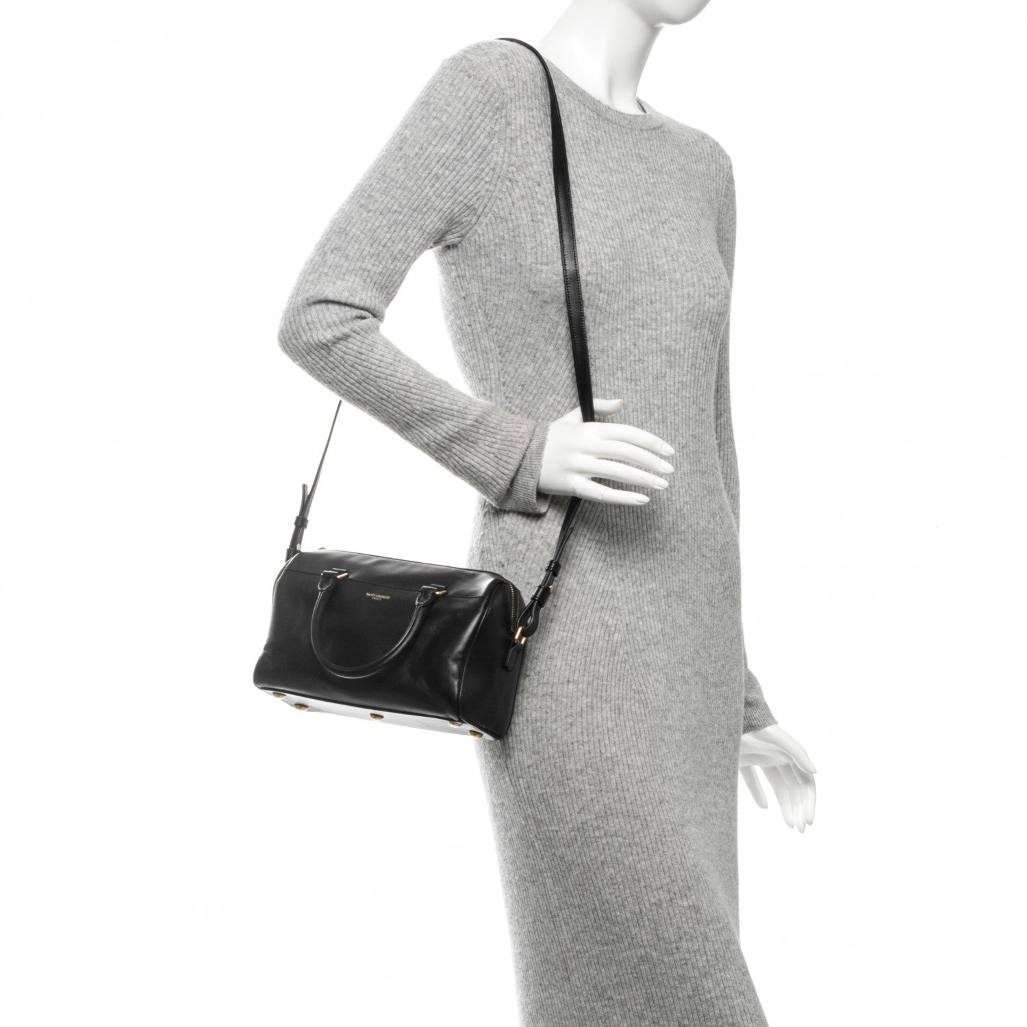 Saint Laurent Calfskin Classic Baby Duffle Black 2 of 7