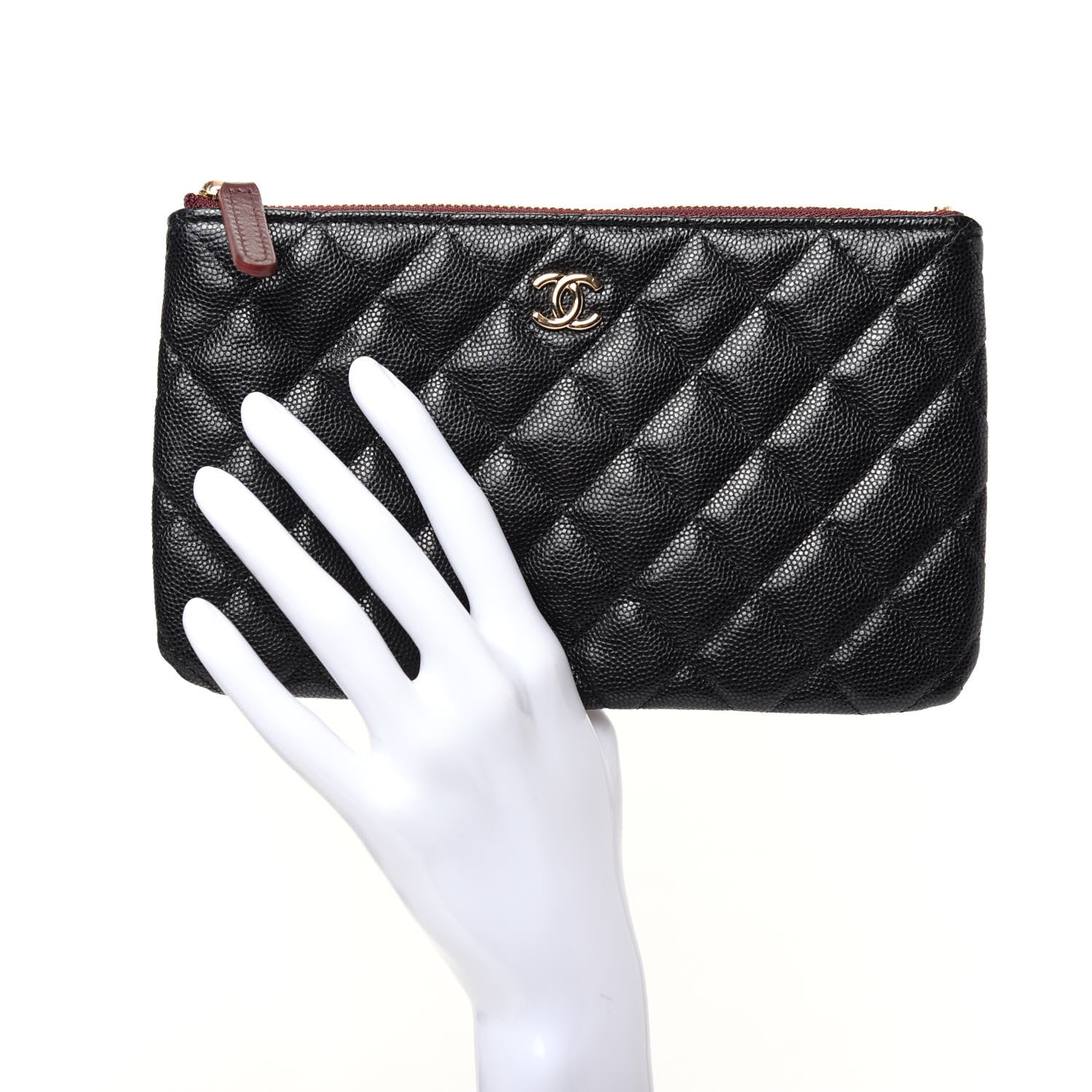 Chanel Caviar Quilted Cosmetic Case Black 2 of 7