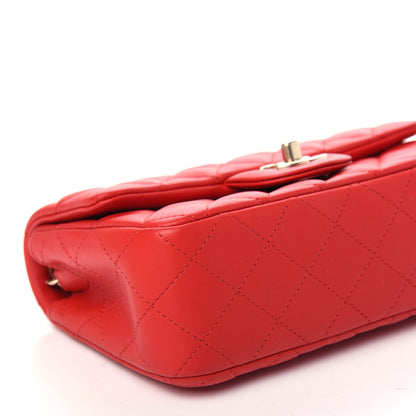 Chanel Lambskin Quilted Mini Rectangular Flap Red 8 of 10