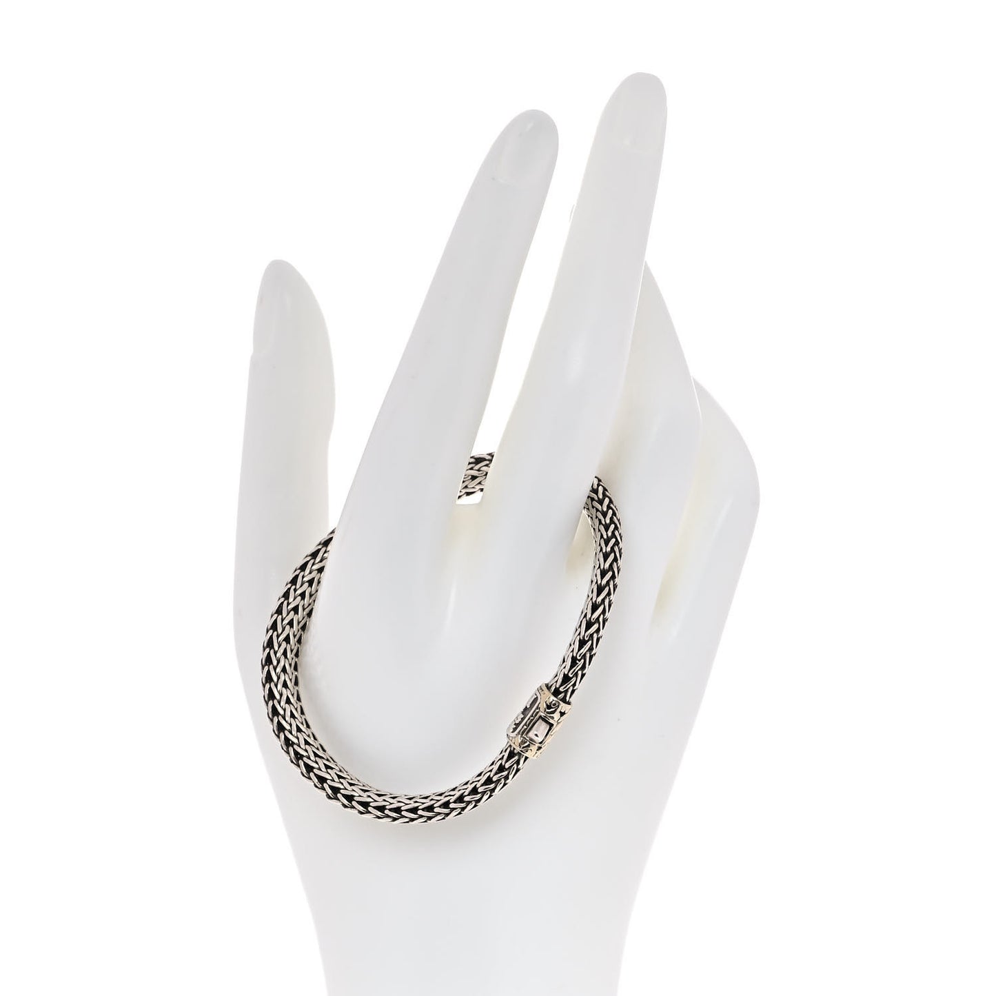 Sterling Silver 18K Yellow Gold 6.5mm Classic Chain Bracelet