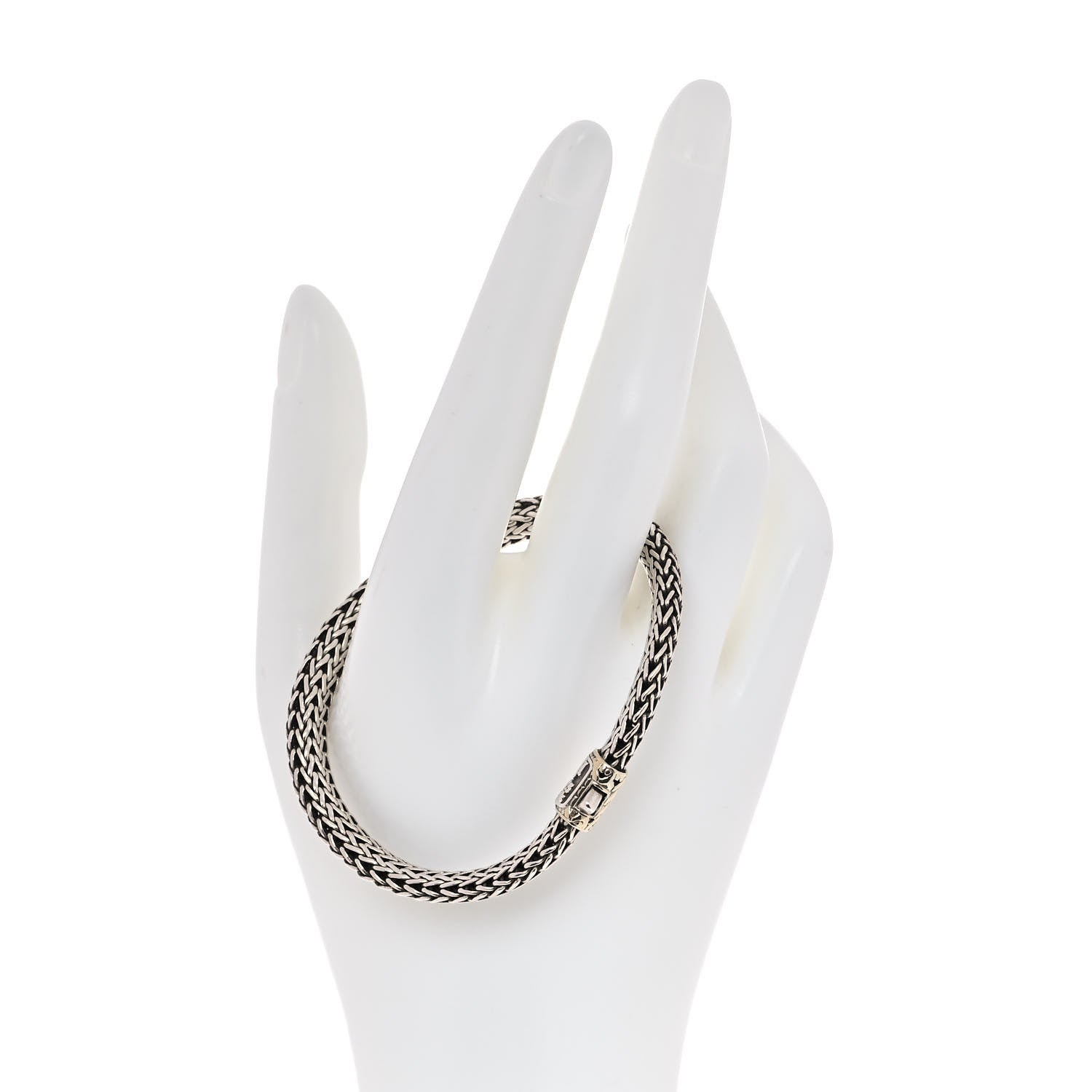 John Hardy Sterling Silver 18K Yellow Gold 6.5mm Classic Chain Bracelet 2 of 4