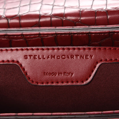 Stella McCartney Embossed Crocodile Effect Medium Falabella Box Shoulder Bag Red 6 of 7