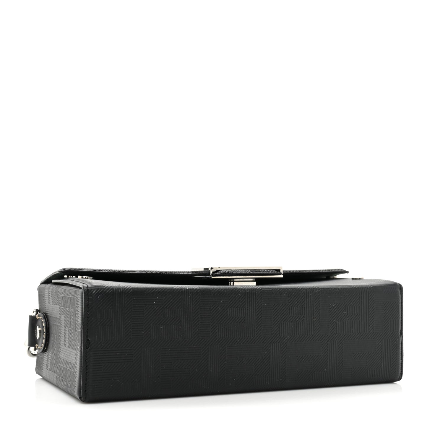 Vitello King FF Lines Embossed Baguette Soft Trunk Black