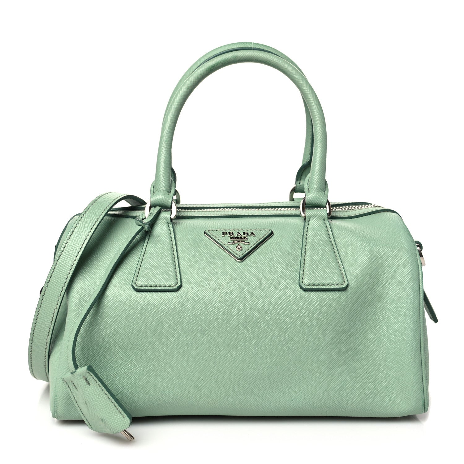 Prada Saffiano Lux Top Handle Crossbody Bag Acquamarina 1 of 10