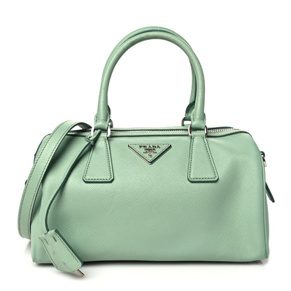 Prada Saffiano Lux Top Handle Crossbody Bag Acquamarina 1 of 10