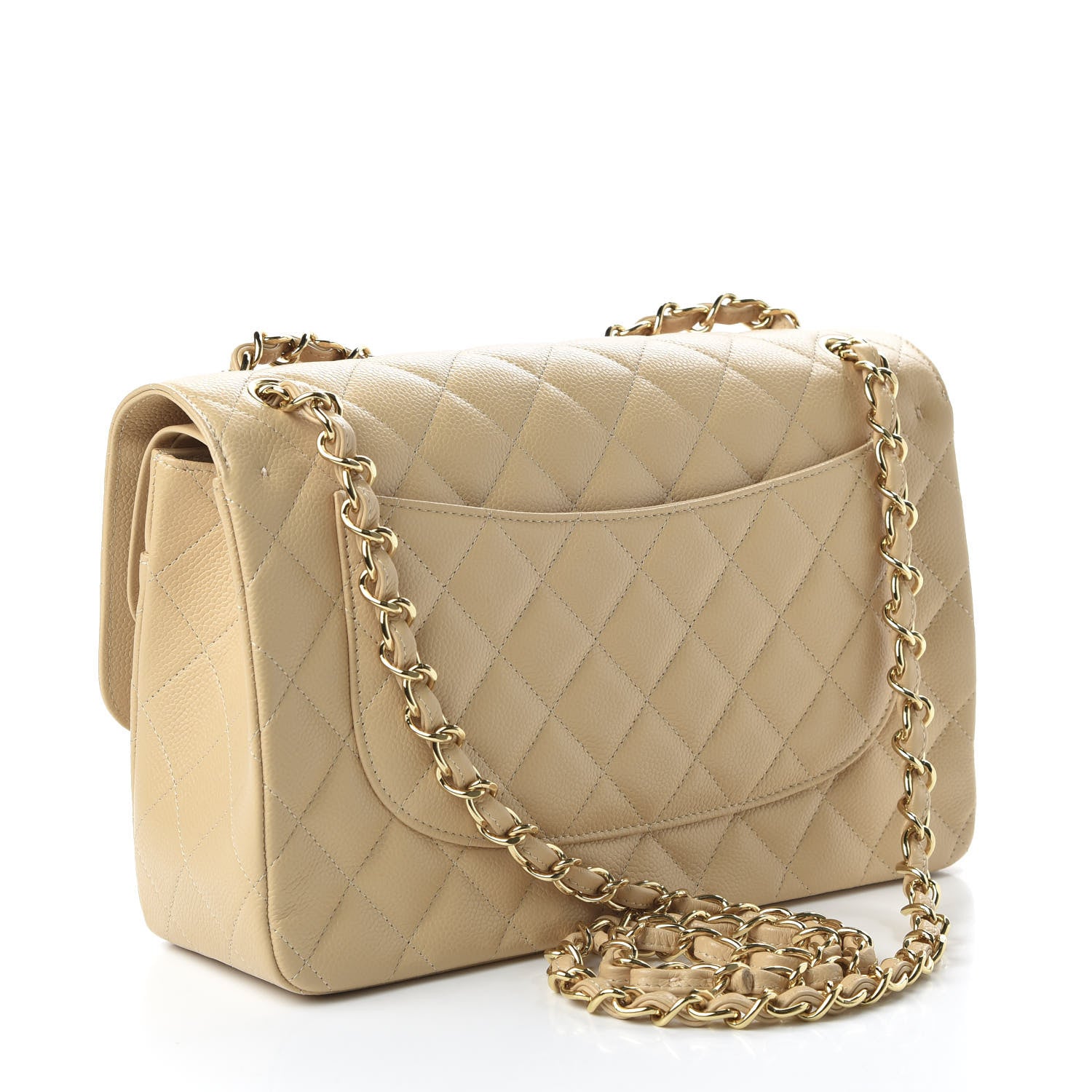 Chanel Caviar Quilted Jumbo Double Flap Beige Clair 3 of 10