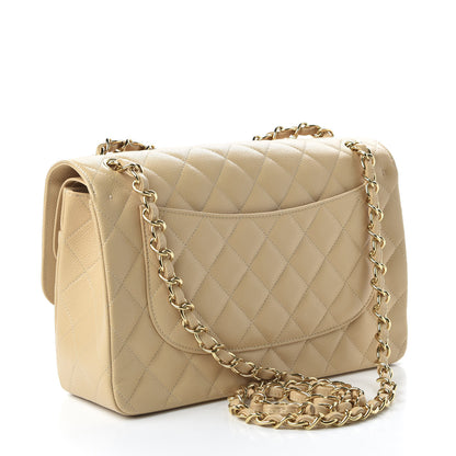 Chanel Caviar Quilted Jumbo Double Flap Beige Clair 3 of 10