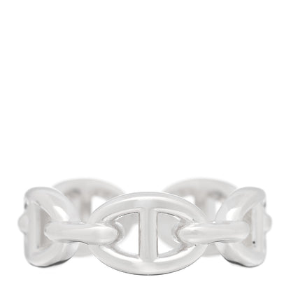 Hermes Sterling Silver PM Chaine d'Ancre Enchainee Band Ring 53 6.5 1 of 5