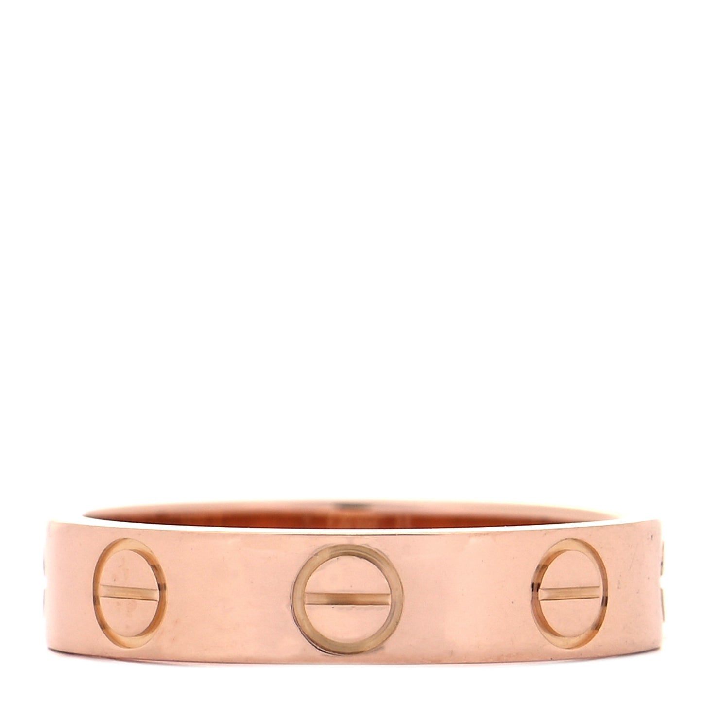 18K Pink Gold 3.5mm LOVE Wedding Band Ring 45 3.25