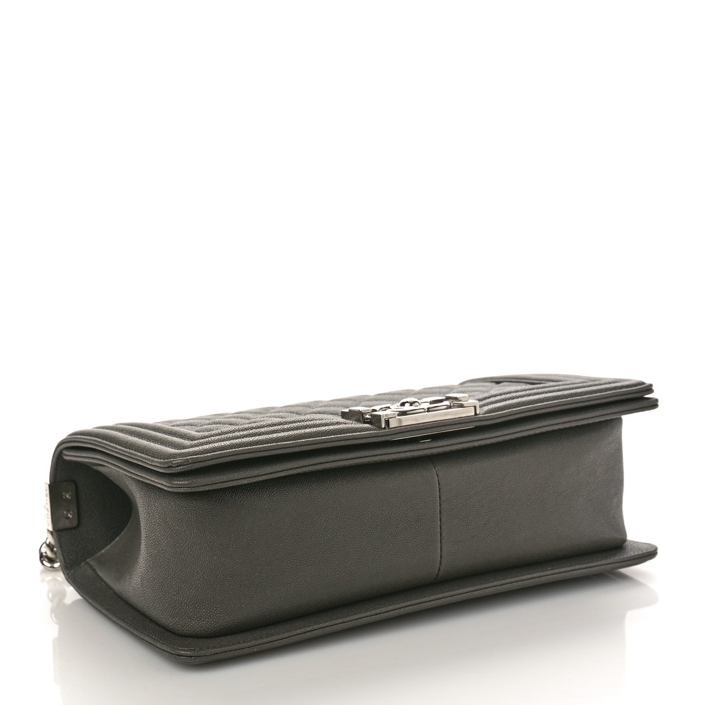 Caviar Quilted Medium Boy Flap Grey