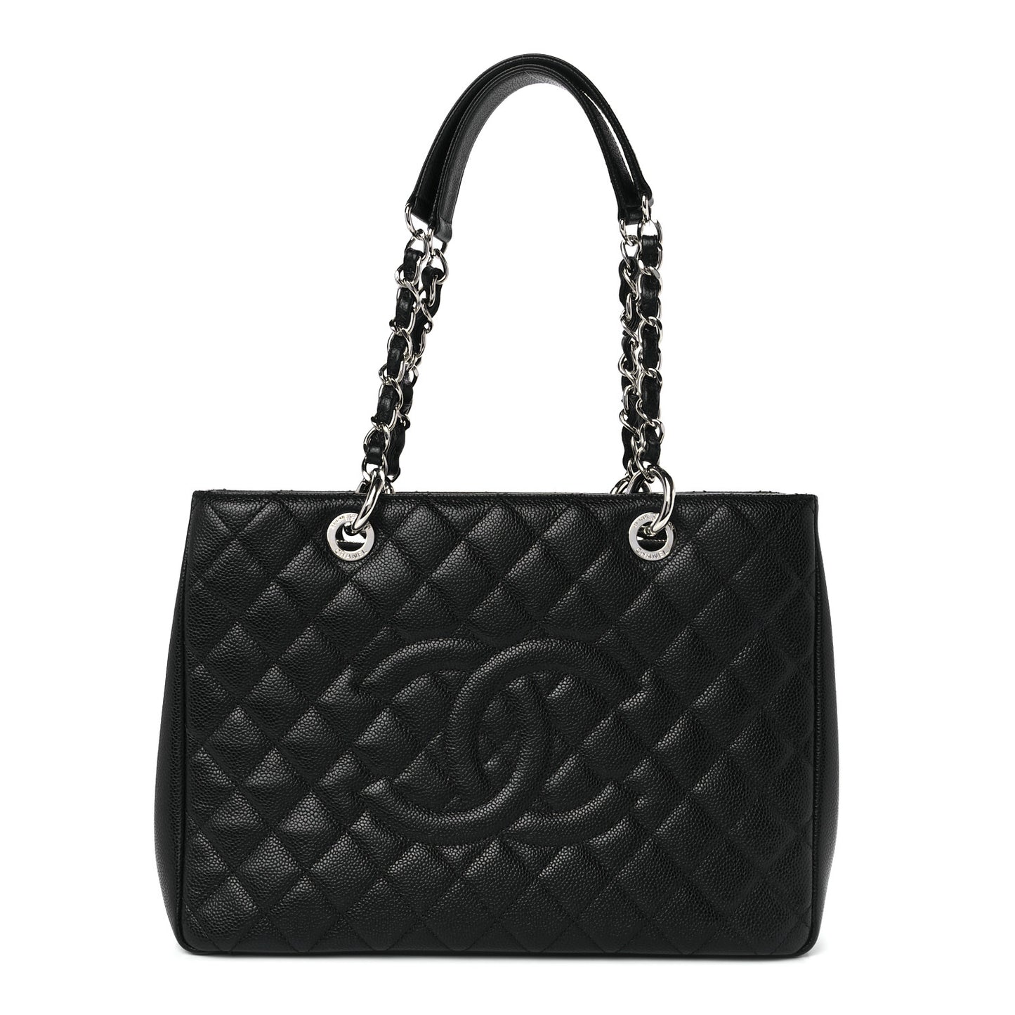 Caviar Quilted Grand Shopping Tote GST Black
