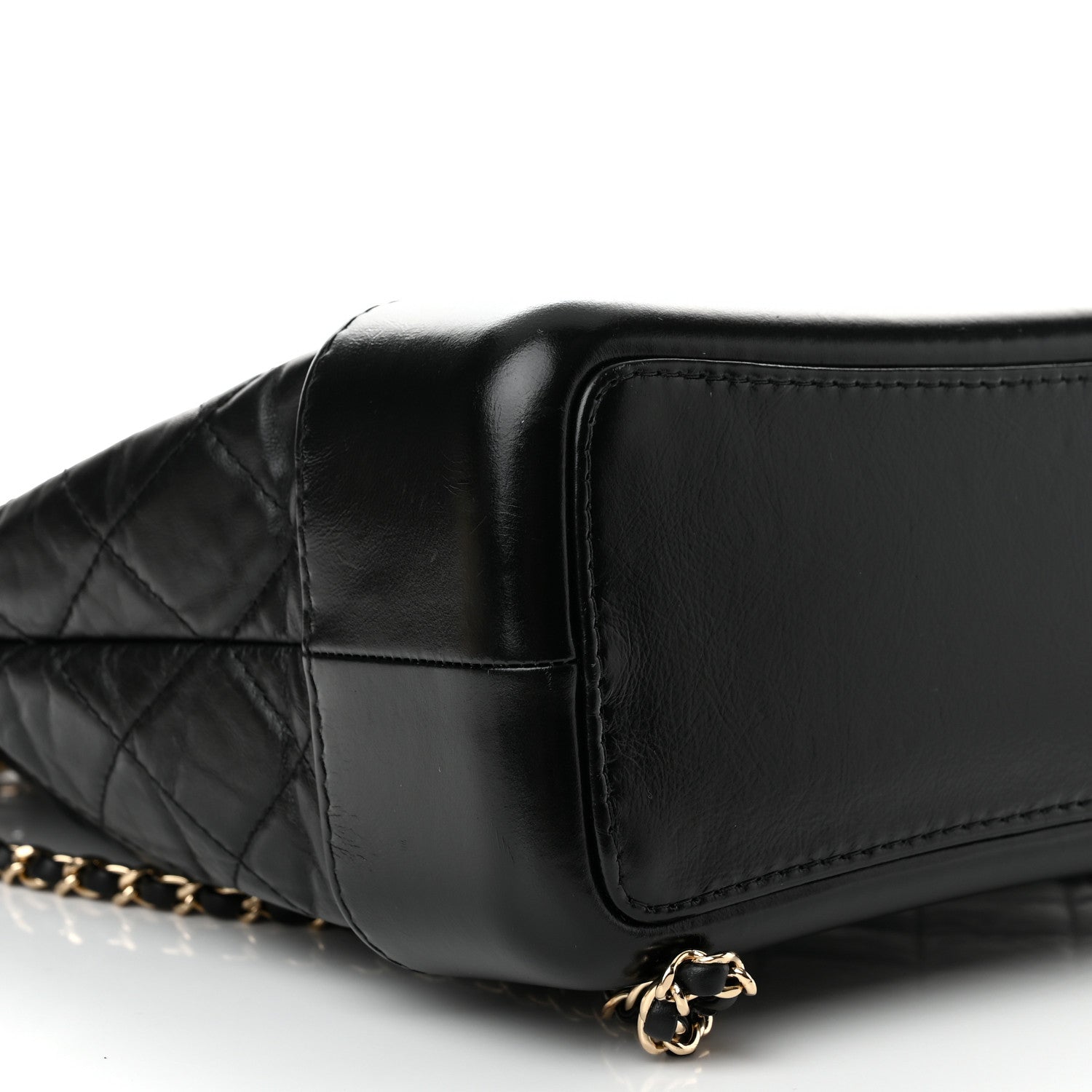Chanel Aged Calfskin Quilted Gabrielle Backpack Black 9 of 11