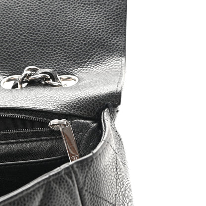 Chanel Caviar Quilted Jumbo Single Flap Black 13 of 18
