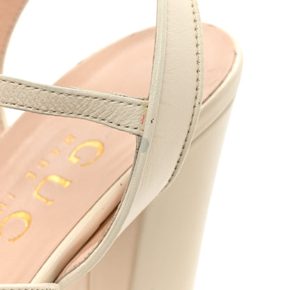 Gucci Malaga Kid Keyla Platform 60/155mm Slingback Sandals 41 Mystic White 19 of 19