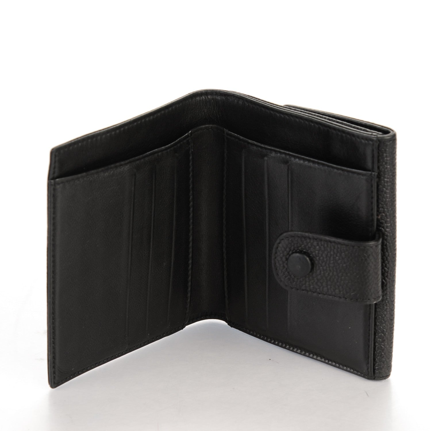 Chanel Caviar Timeless CC Compact French Wallet Black 5 of 8