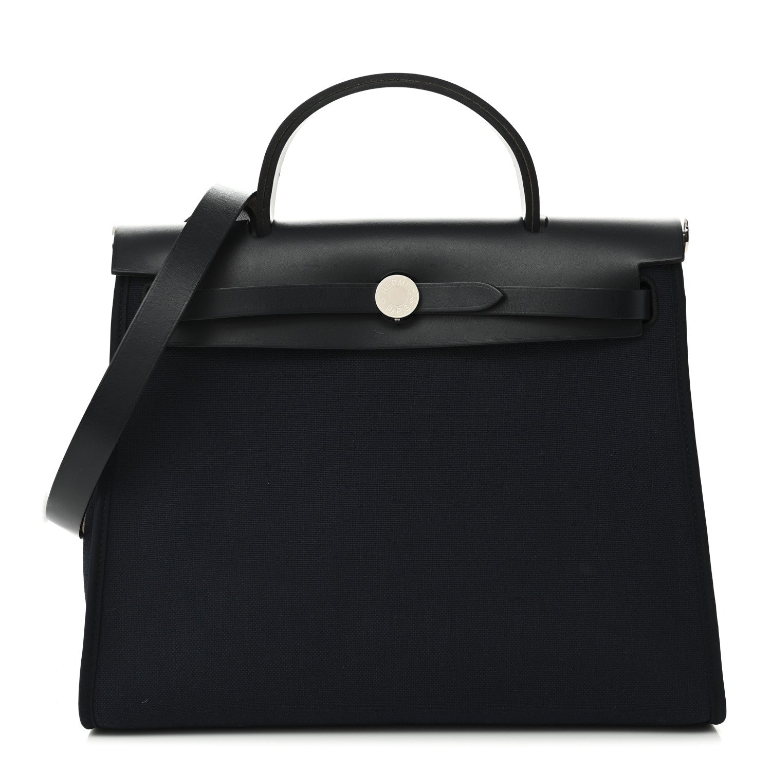 Hermes Military Toile Vache Hunter Herbag Zip PM 31 Bleu Marine Bleu Indigo 1 of 13