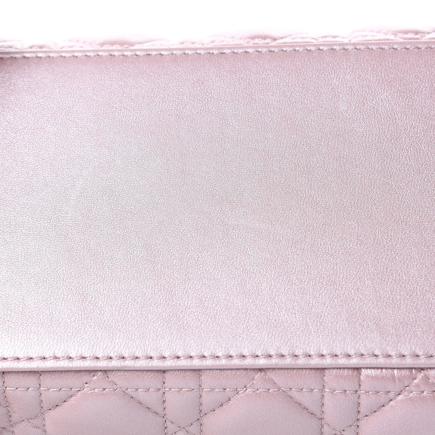 Christian Dior Pearly Lambskin Cannage Medium Lady Dior Lotus 13 of 14