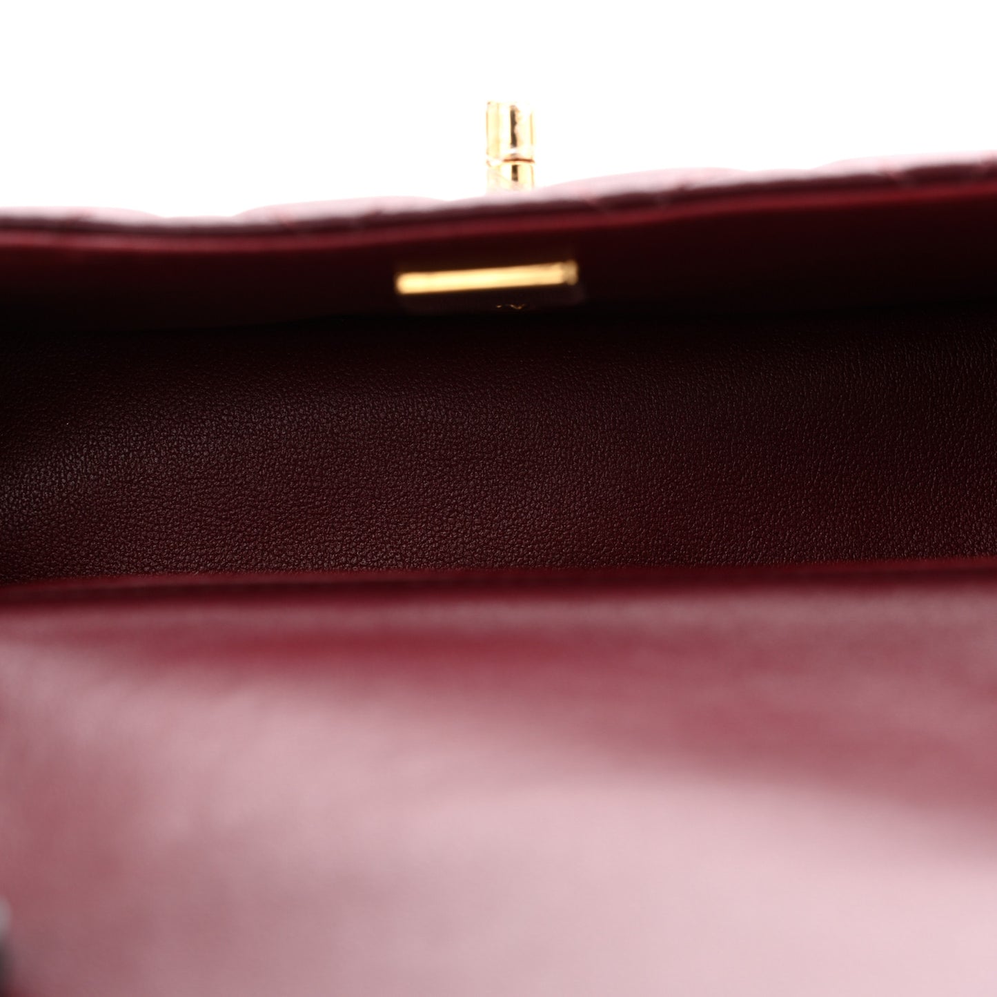 Lambskin Quilted Mini Giraffe Flap Dark Burgundy