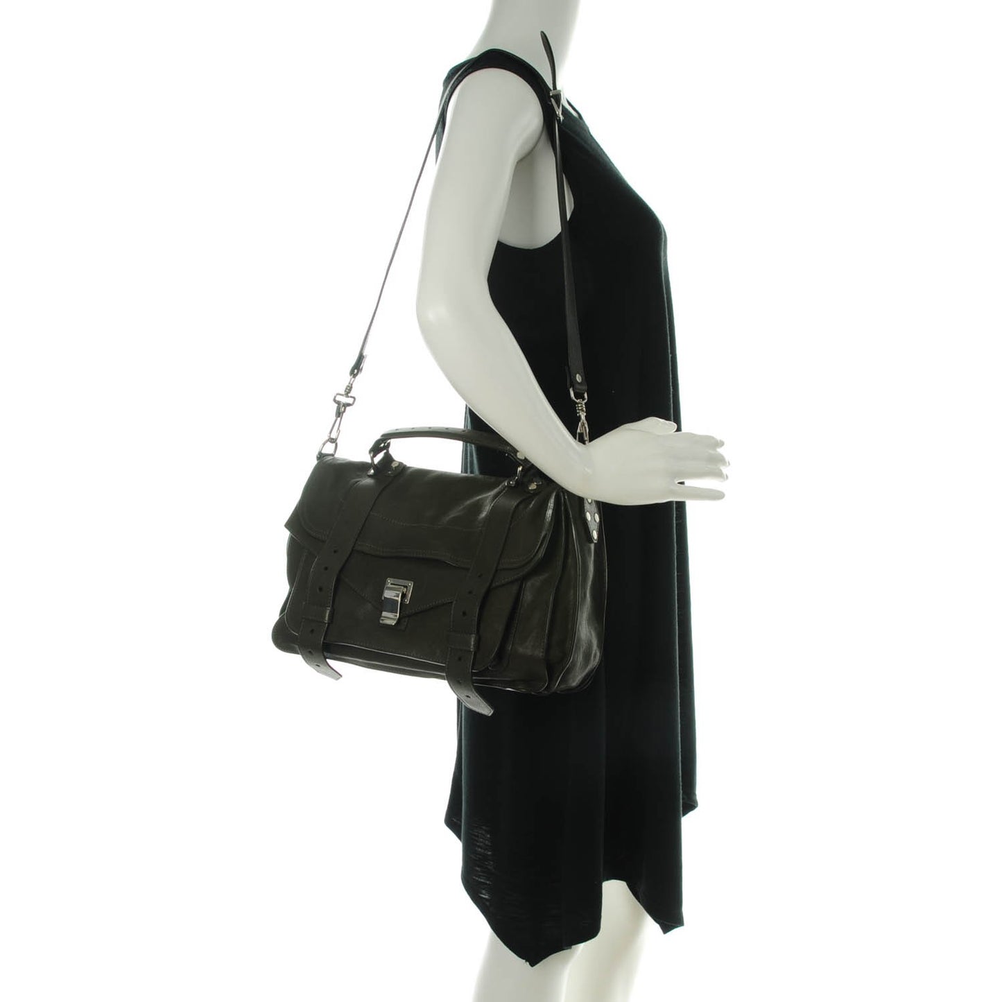 Lambskin Medium PS1 Satchel Military