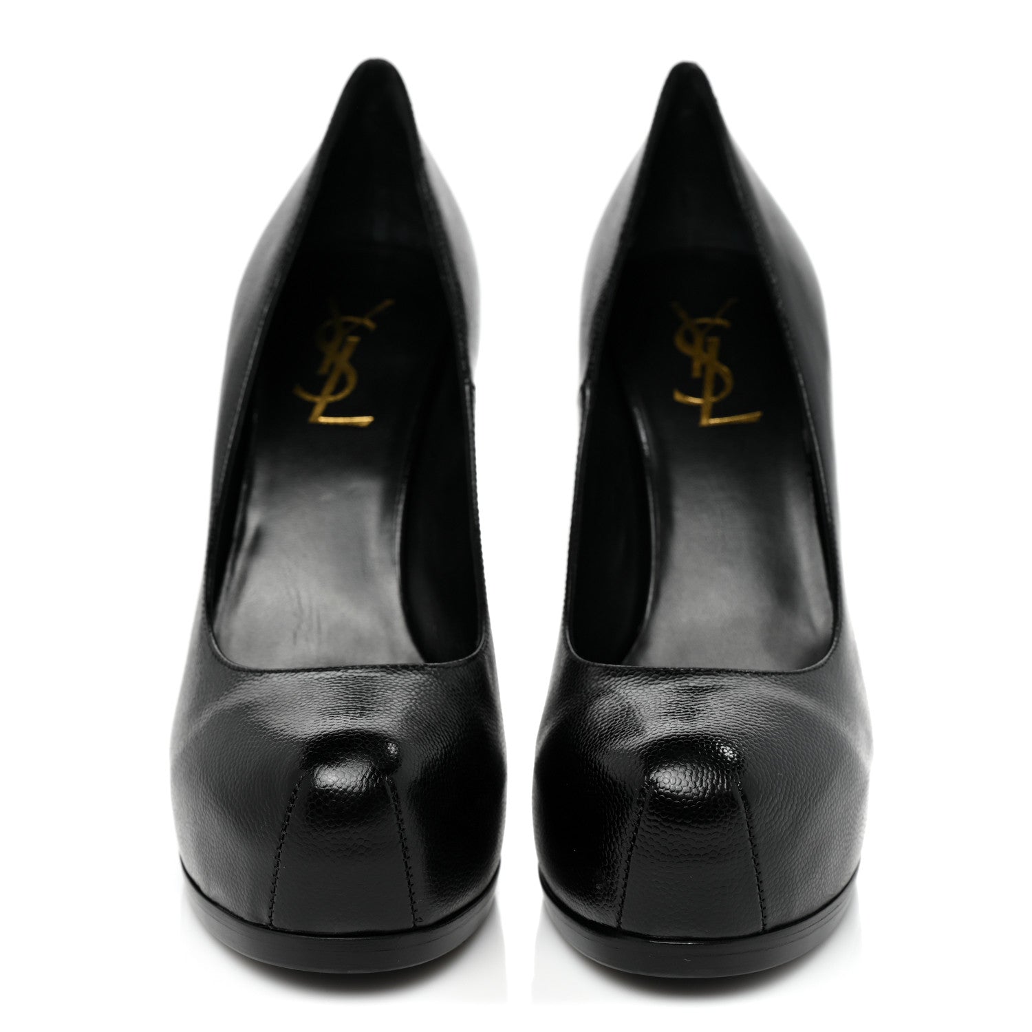 Saint Laurent Vernigolf Tribute Two 80 Platform Pumps 37 Black 2 of 8