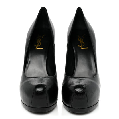 Saint Laurent Vernigolf Tribute Two 80 Platform Pumps 37 Black 2 of 8