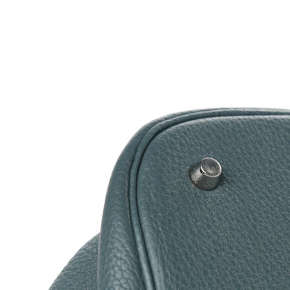 Hermes Taurillon Clemence Picotin Lock 26 GM Bleu Orage 9 of 19