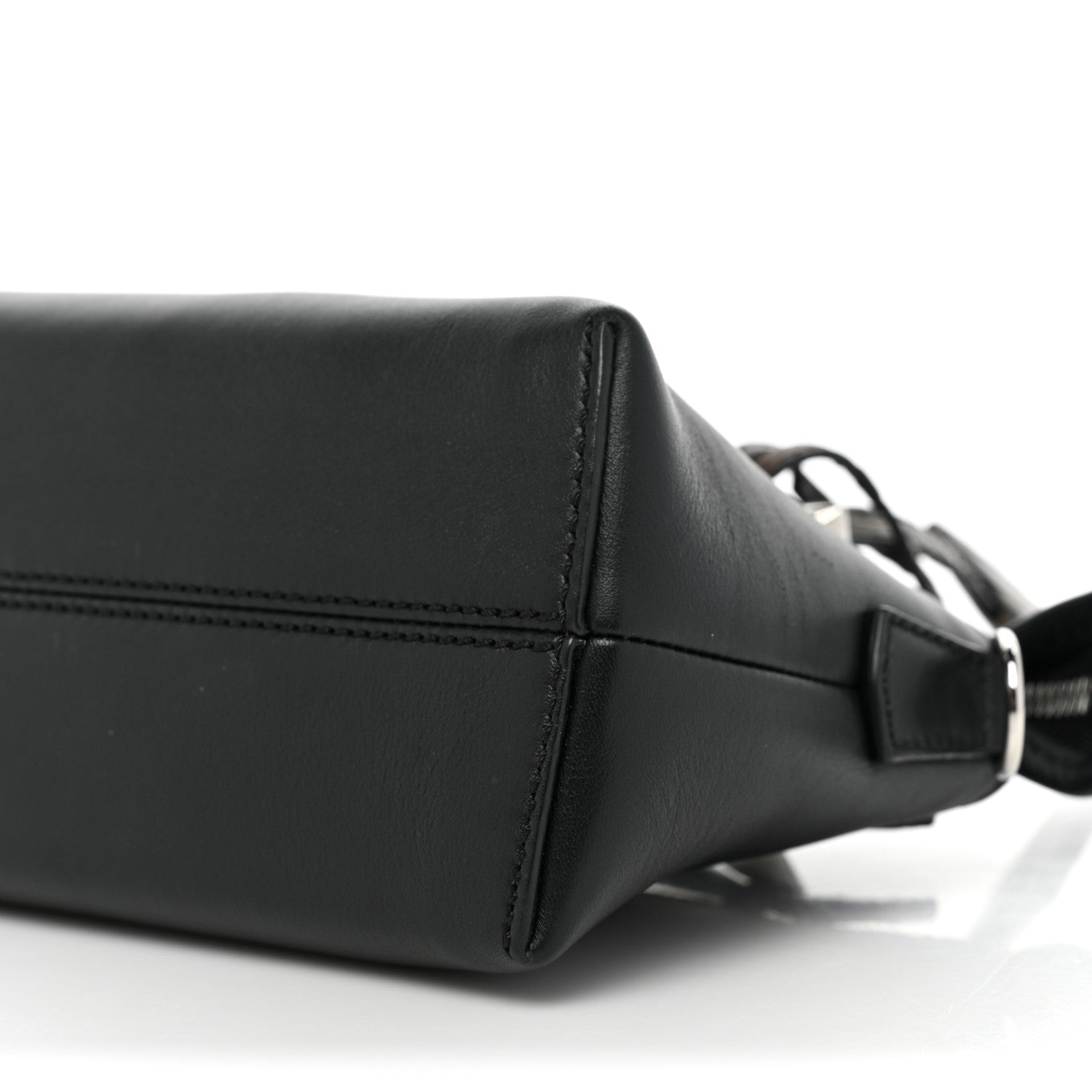 Fendi Vitello Dolce Bi-Color FF 1974 Embossed Mini By The Way Boston Bag Black Maya 8 of 12