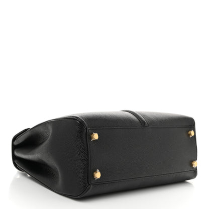 Celine Grained Calfskin Classique 16 Top Handle Bag Black 4 of 11