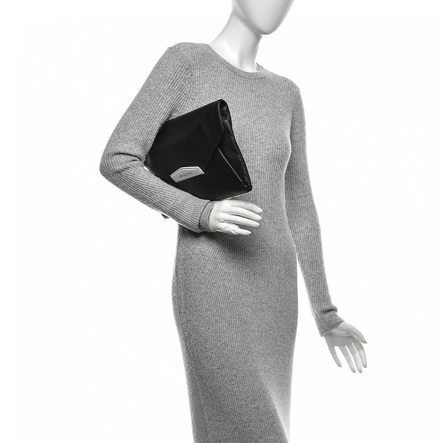 Givenchy Grained Goatskin Antigona Envelope Clutch Black 2 of 8