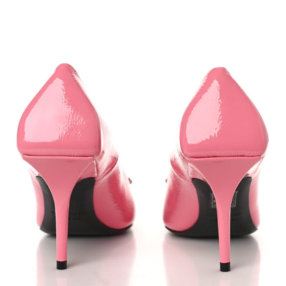 Balenciaga Shiny Calfskin BB Square Knife 80mm Pumps 37 Sweet Pink 5 of 9