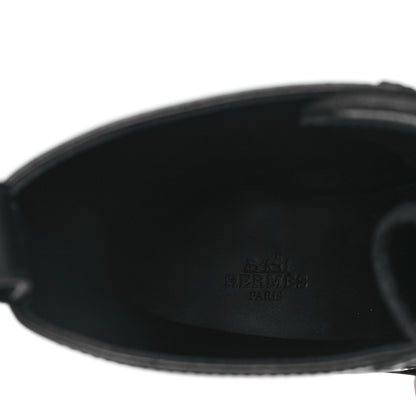 Hermes Glossed Calfskin Funk Ankle Boots 37.5 Black 9 of 9