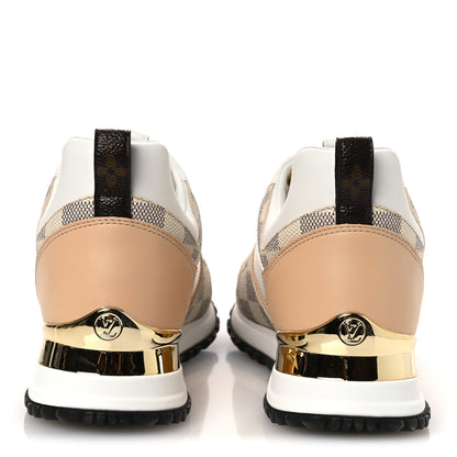 Louis Vuitton Calfskin Damier Azur Run Away Sneakers 36 White 6 of 11