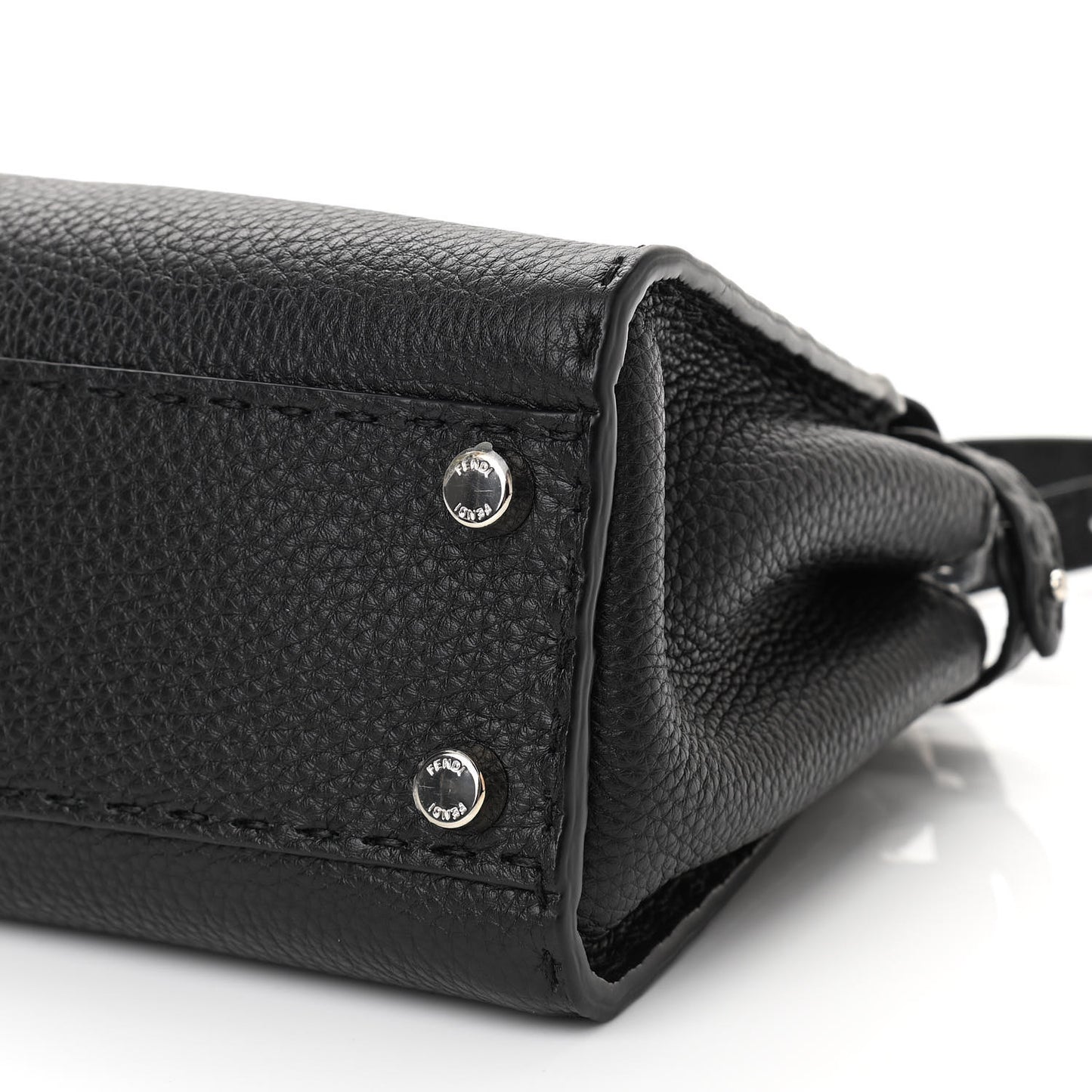 Cuoio Romano Selleria Bi-Color Mini Peekaboo Iconic Satchel Black Mou