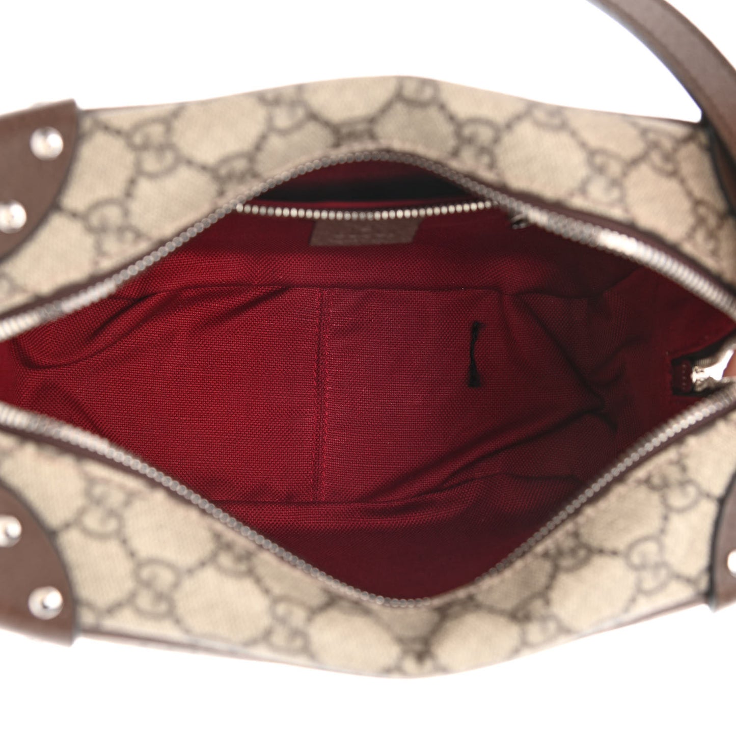 GG Supreme Monogram Textured Calfskin Square Messenger Bag Beige Ebony New Acero