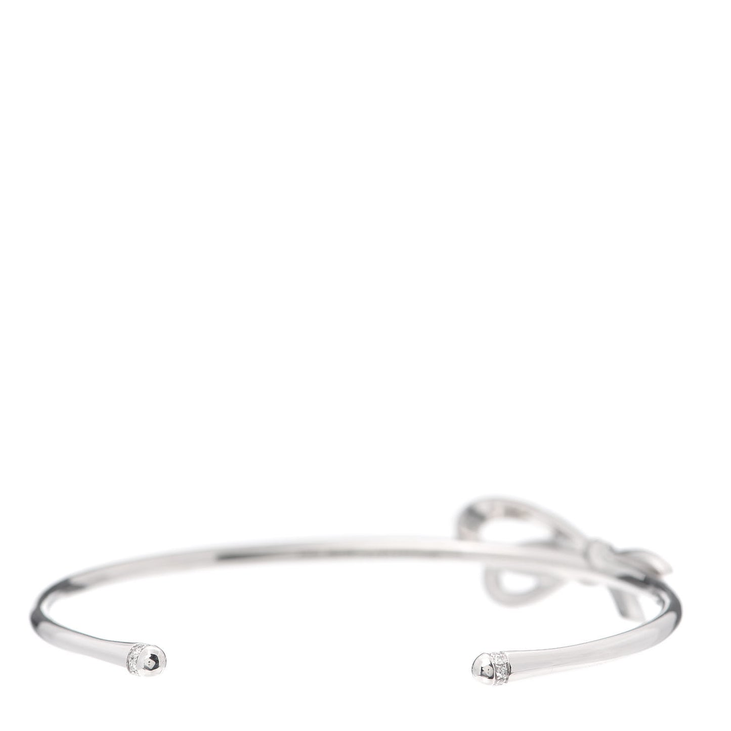 18K White Gold Diamond Bow Cuff Bracelet