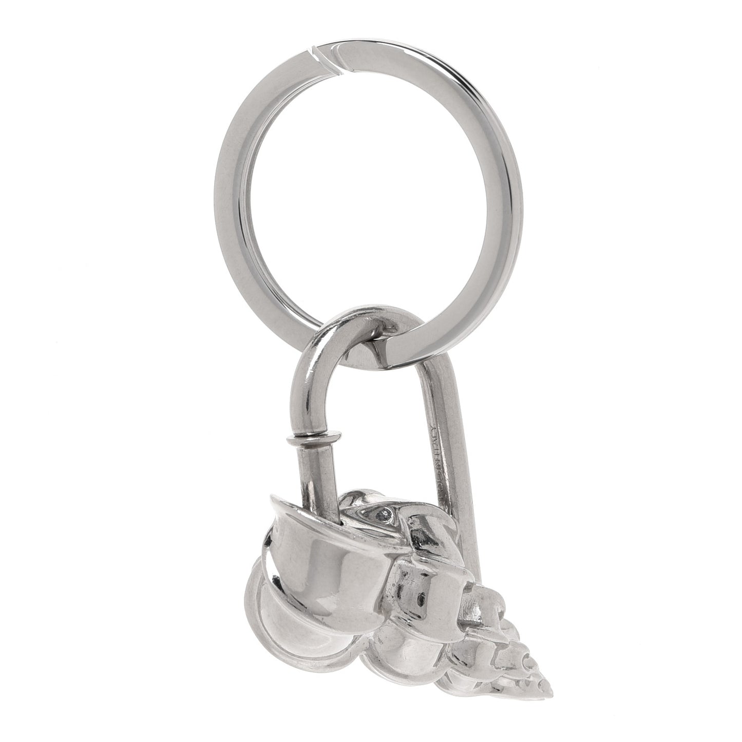 Palladium Seashell Key Ring