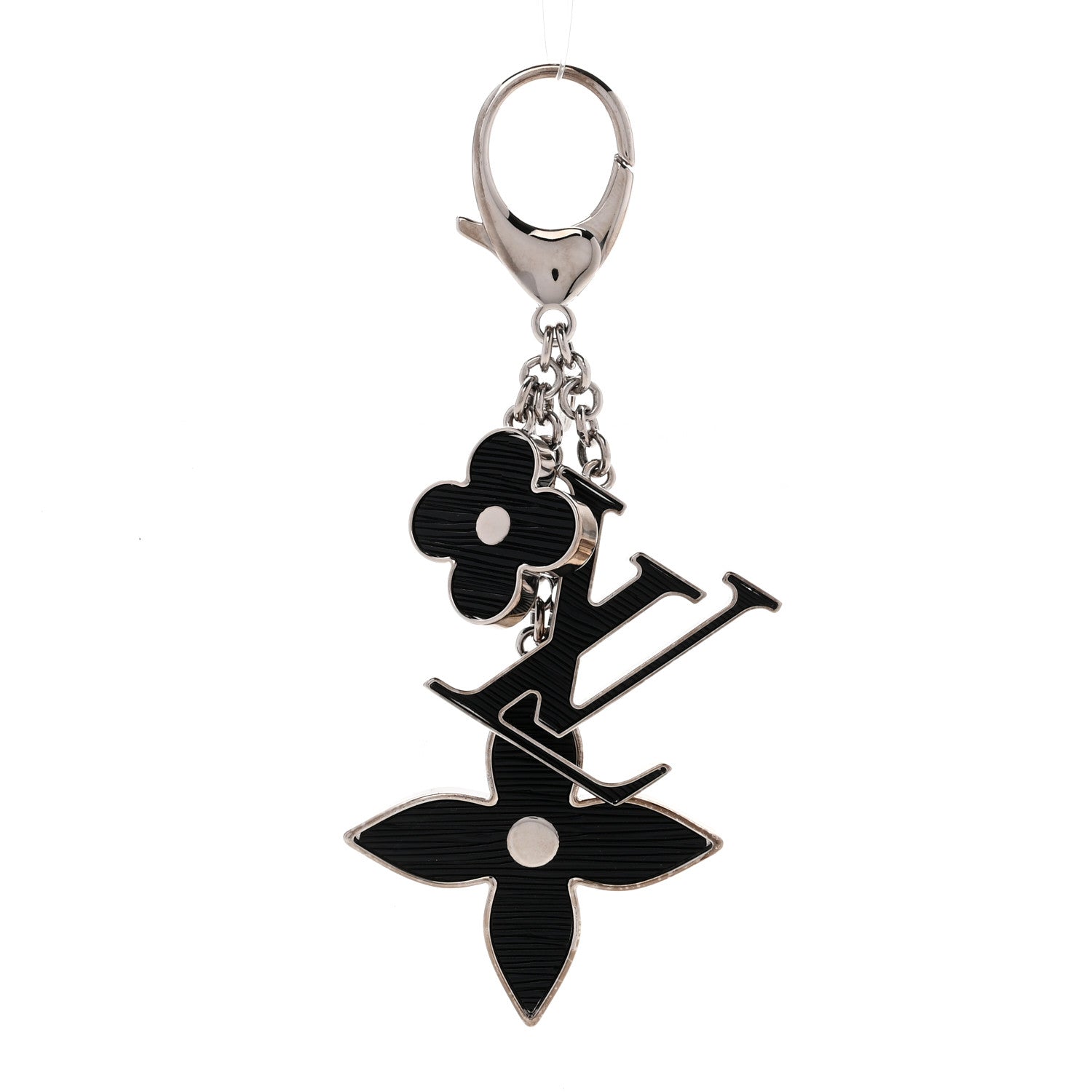 Louis Vuitton Fleur d Epi Bag Charm Black 1 of 5