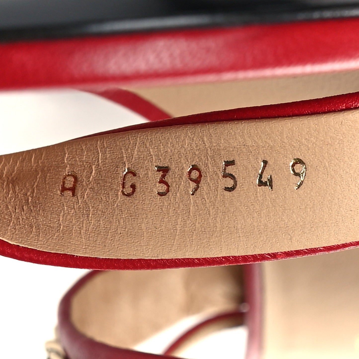 Lambskin Chain Strap Sandals 39.5 Dark Red