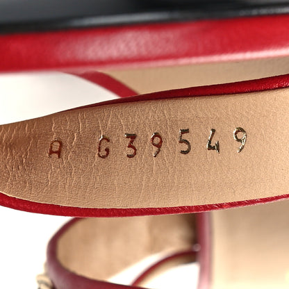 Chanel Lambskin Chain Strap Sandals 39.5 Dark Red 6 of 8