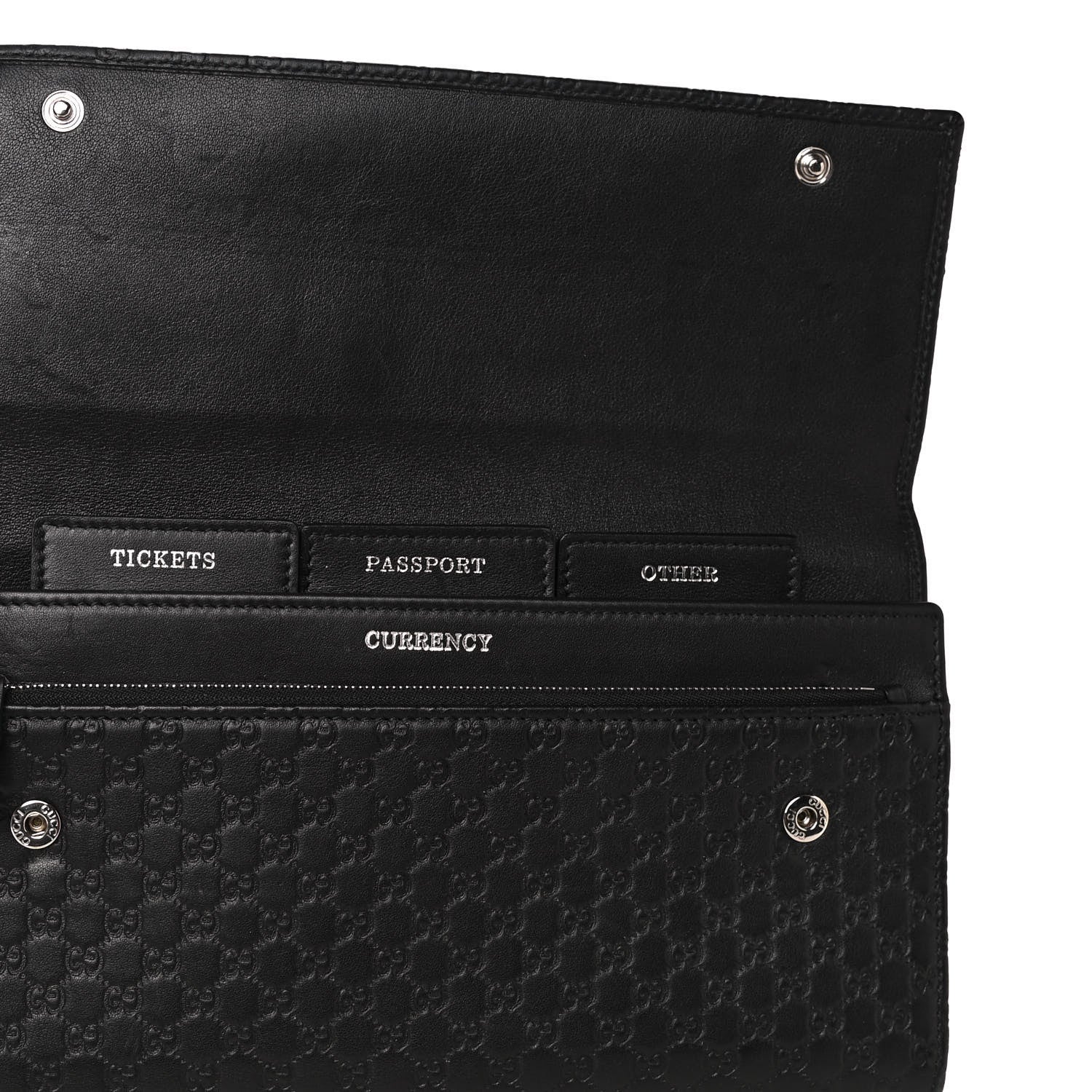 Gucci Microguccissima Travel Organizer Flap Wallet Black 5 of 5