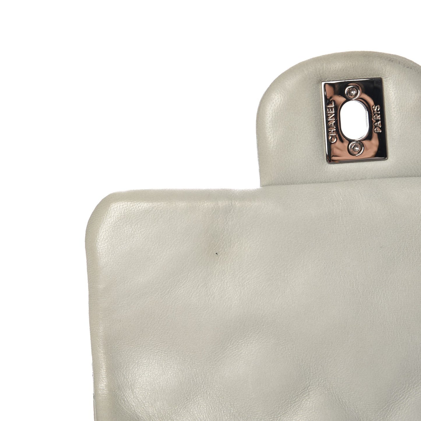 Lambskin Quilted Mini Square Flap Light Green