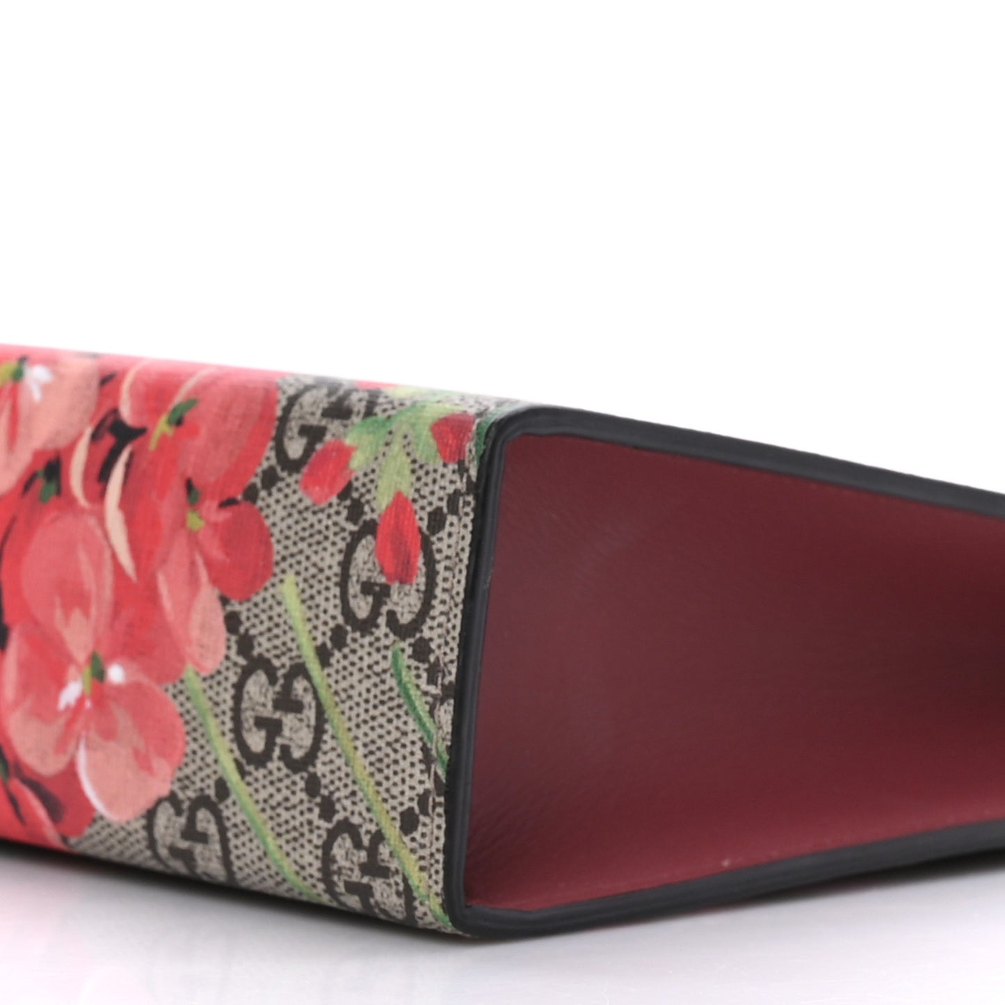 GG Supreme Monogram Blooms Large Cosmetic Case Beige Multicolor Dry Rose