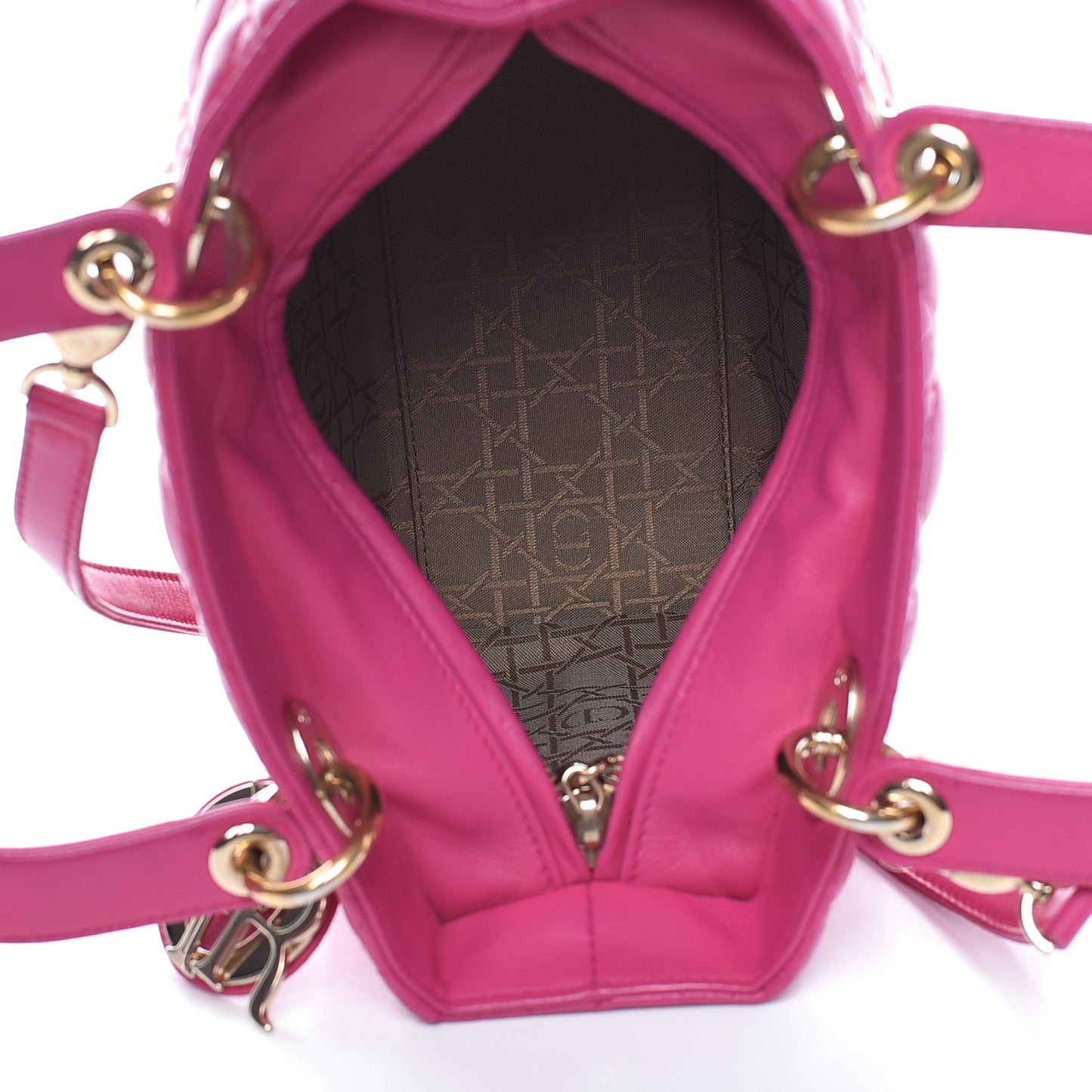 Lambskin Cannage Medium Lady Dior Pink