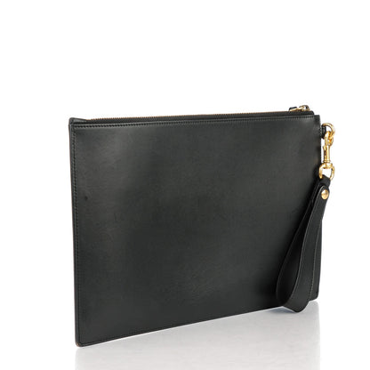 Gucci Calfskin Animalier Zip Wristlet Pouch Black 3 of 7